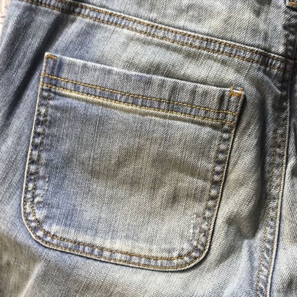 Wide Leg Retro Look  Distressed Denim Sz  0 - Picture 8 of 10